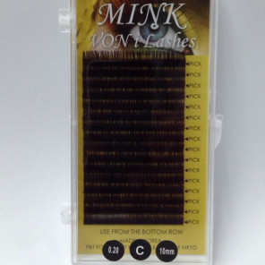 Premium Mink Von i Lash Two Tone Red C Curl 0.20